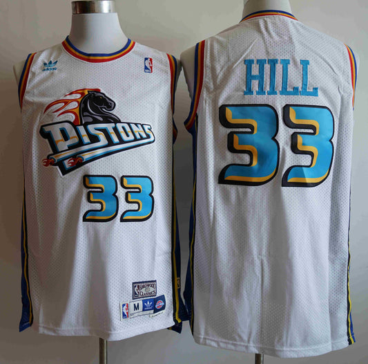 Detroit Pistons #33 Grant Hill Pistons ( Mesh Print ) 33 # Hill Green Style 3