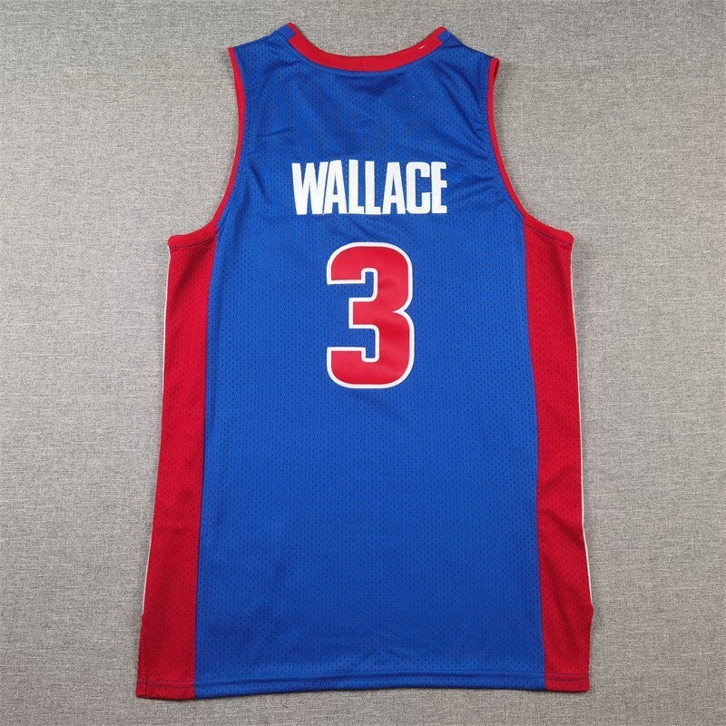 Detroit Pistons #3 Ben Wallace Pistons 3 Retro Blue s-xxl Style 1