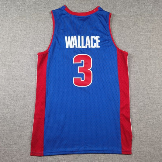 Detroit Pistons #3 Ben Wallace Pistons 3 Retro Blue s-xxl Style 1