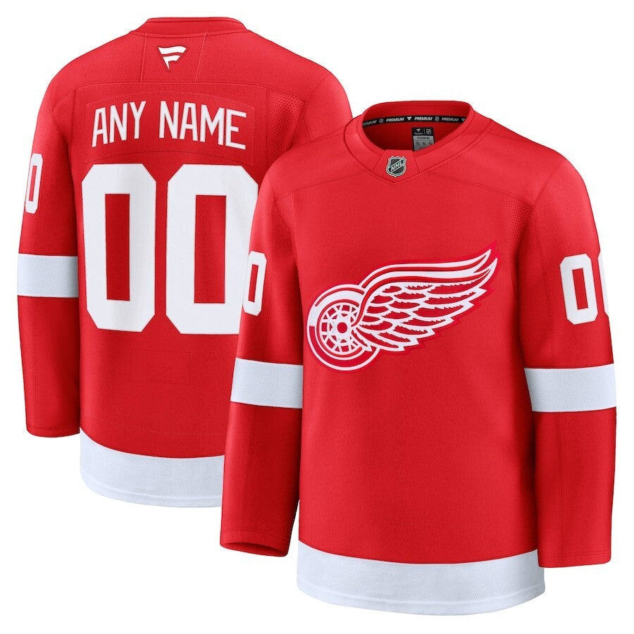 Detroit Red Wings Fanatics Home Premium Custom Jersey - Red