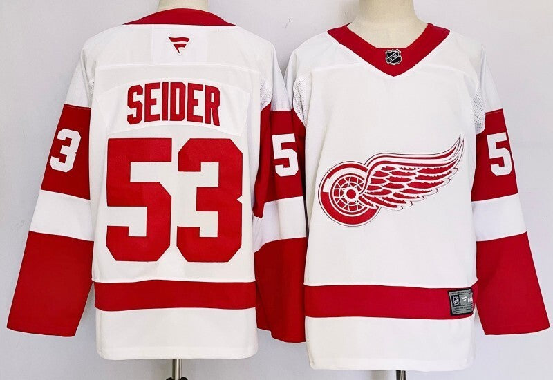 Detroit Red Wings #53 Moritz Seider Style 4