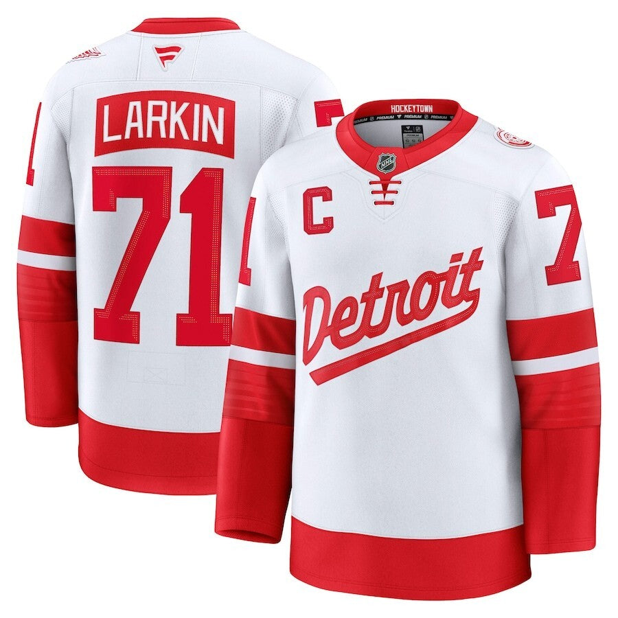 Detroit Red Wings #71 Dylan Larkin 2025 NHL Stadium Series Premium Player Jersey - White