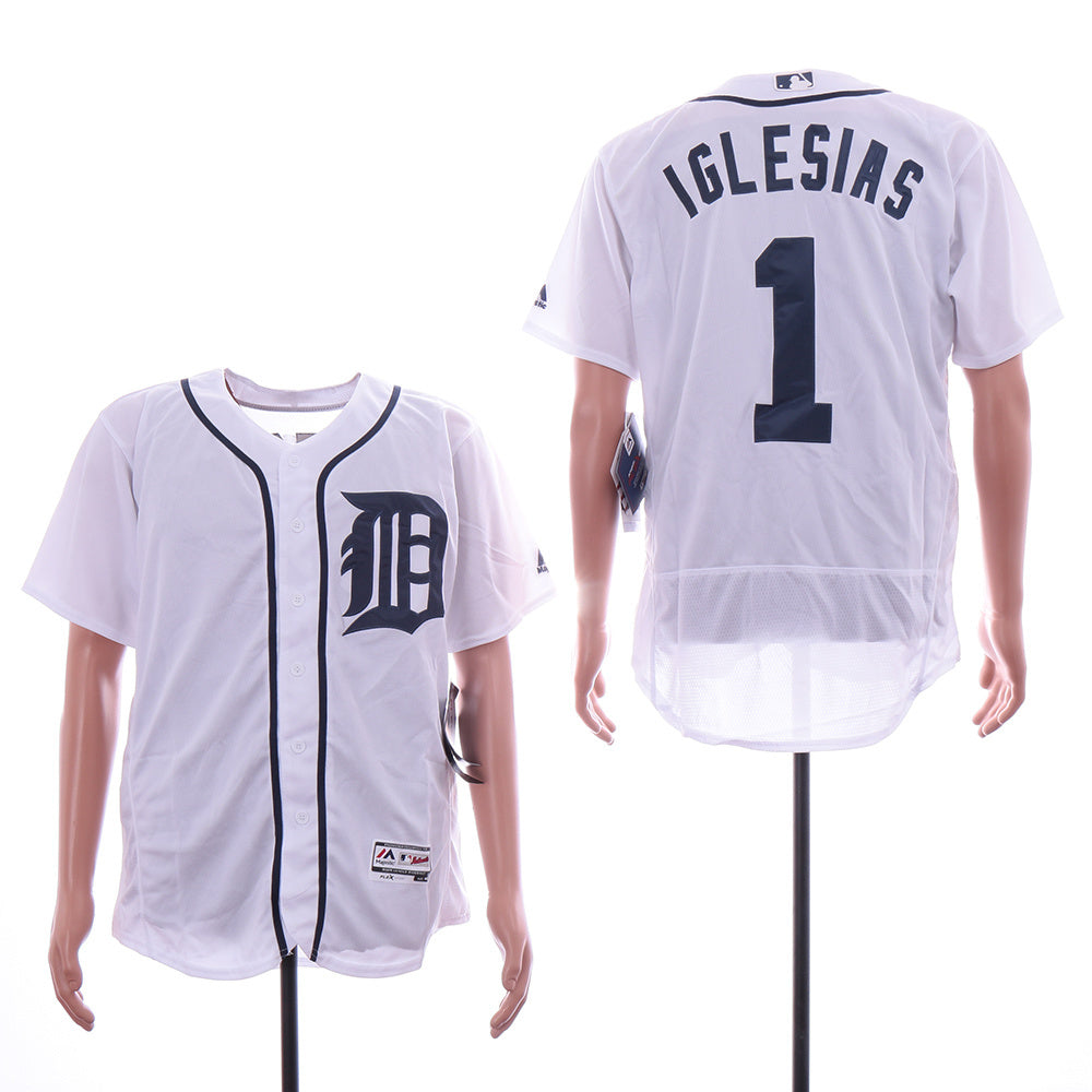 Detroit Tigers #1 Jose Iglesias Tigers 1 White Elite