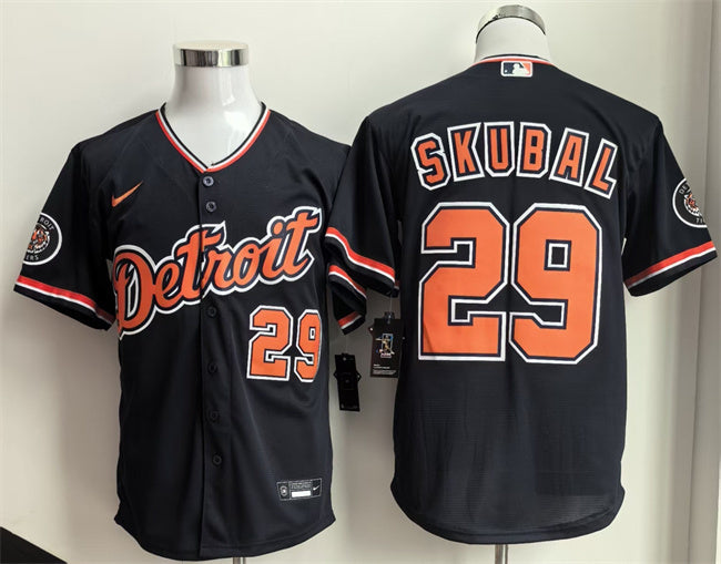 Detroit Tigers #29 Tarik Skubal 2026 Navy Alternate Stitched Baseball Jersey