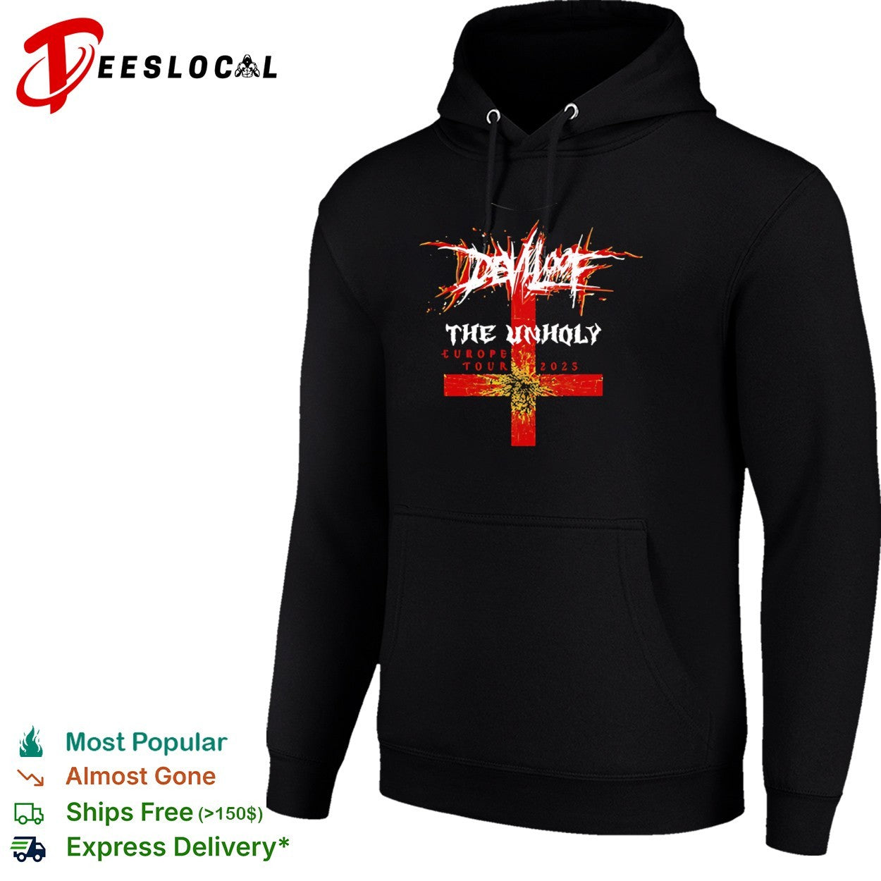 Deviloof The Unholy Europe Tour 2025 Deathcore shirt
