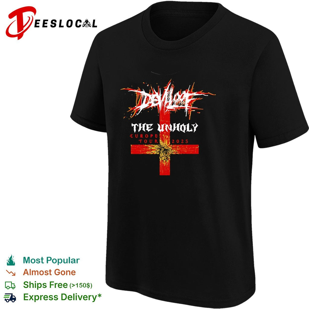 Deviloof The Unholy Europe Tour 2025 Deathcore shirt