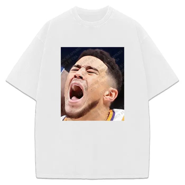 Devin Booker Crying Meme Whiny Funny Troll Viral Basketball T-Shirt Suns Luka Son Crewneck Cotton Menswear Top