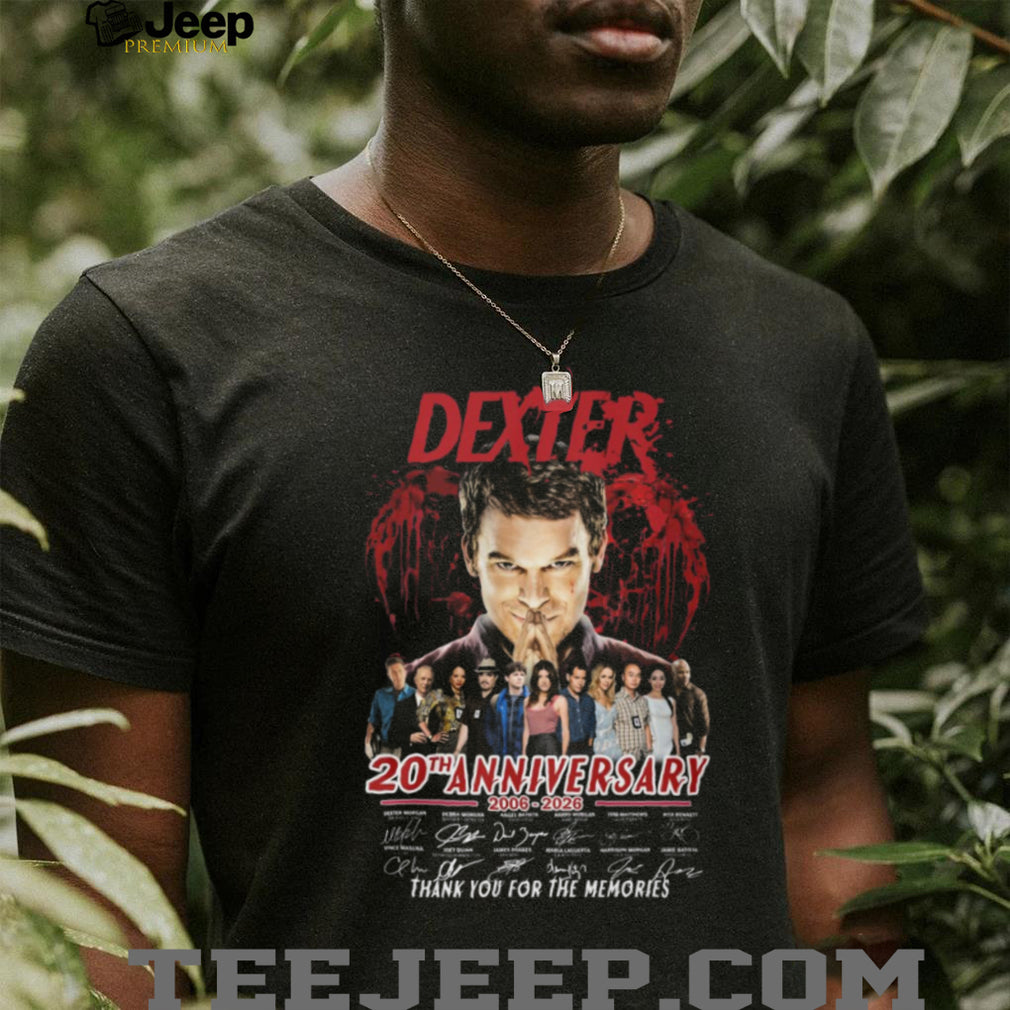 Dexter 20th Anniversary 2006 2026 Cast Signatures TV Show Fan Gift T Shirt