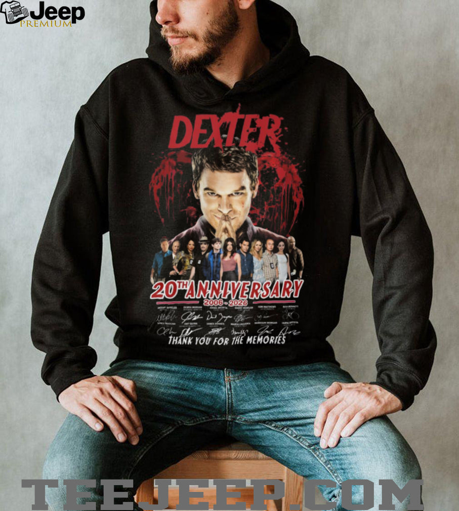Dexter 20th Anniversary 2006 2026 Cast Signatures TV Show Fan Gift T Shirt