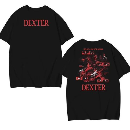 Dexter Morgan Shirt, Dexter He's Got A Way With Murder Shirt, Gift For Women and Man Unisex Shirt Menswear Streetwear Casual Shortsleeve Crewneck