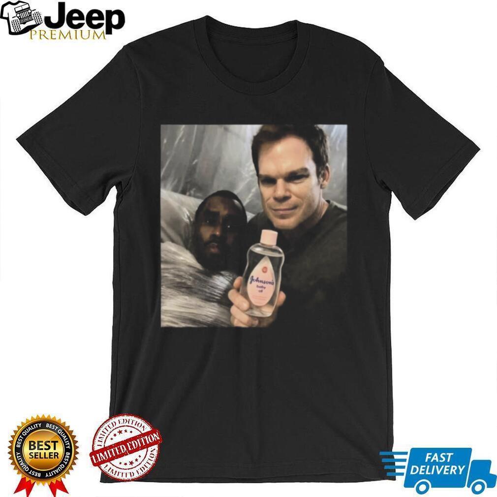 Dexter Morgan and P. Diddy Baby Oil Parody Meme T Shirt