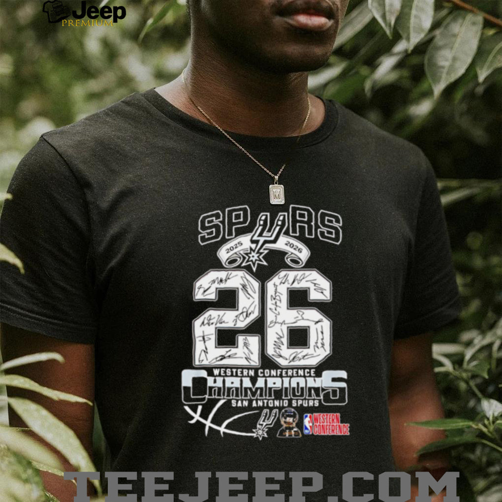 2025 2026 Western Conference Champions San Antonio Spurs signature shirt
