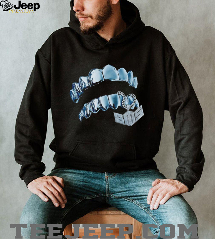 Diamond Grillz with BMS Pendant Hip Hop Graphic T Shirt