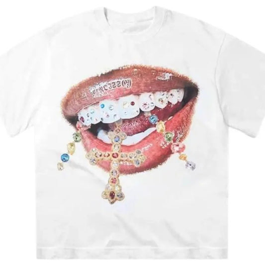 Diamond teeth cross print T-Shirt, Sweatshirt, Hoodie Unisex T-Shirt, Size S- 3XL,Gift For Women Top, Gift For Men Top