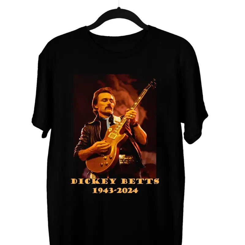 Dickey Betts 1943-2024 Thank You For The Memories T Shirt Full Size S-3XL