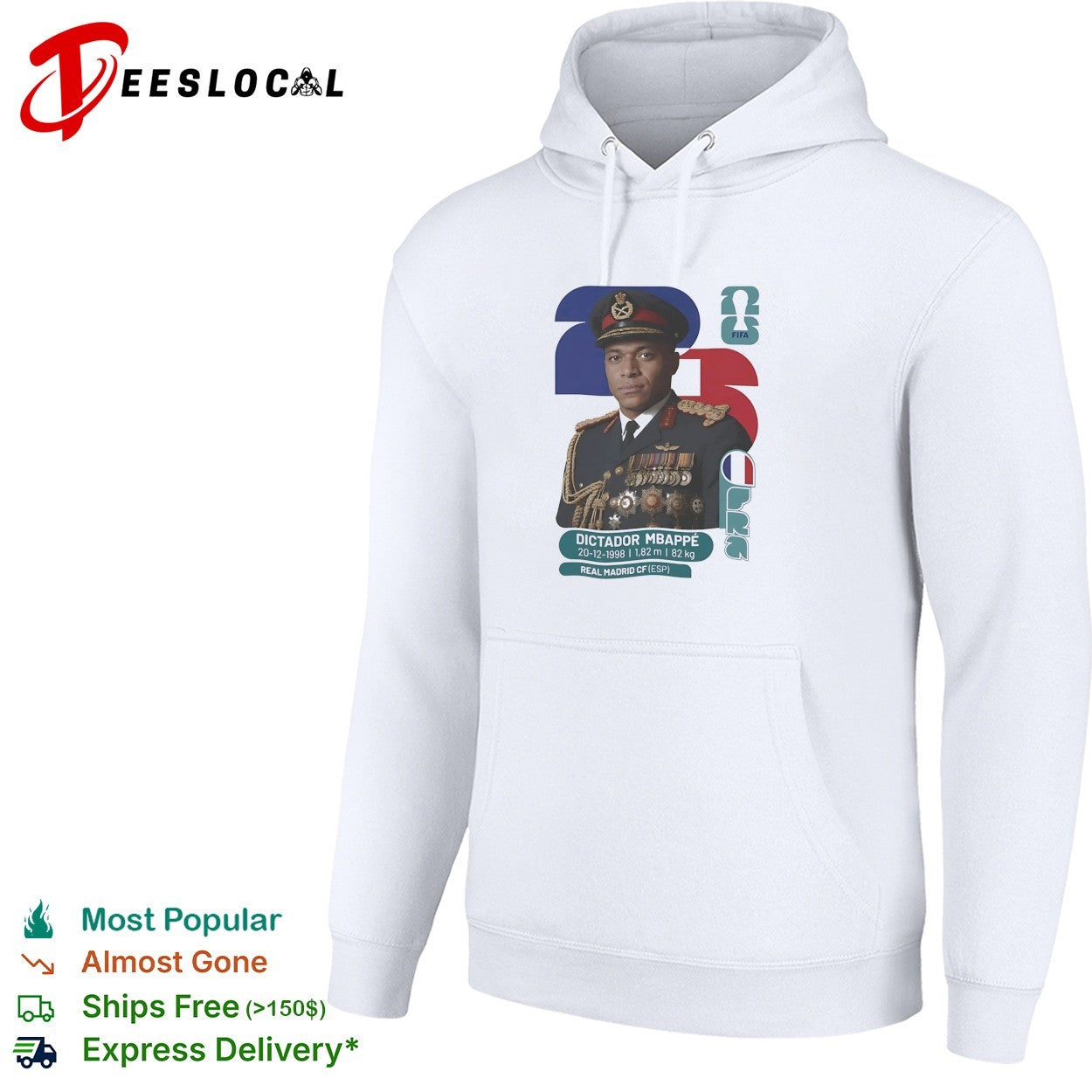 Dictador Mbappe Real Madrid FIFA card military uniform shirt