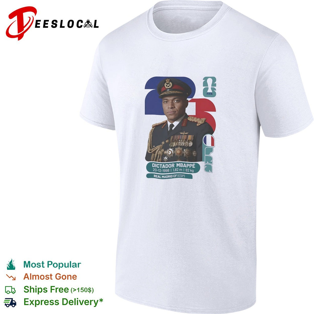 Dictador Mbappe Real Madrid FIFA card military uniform shirt