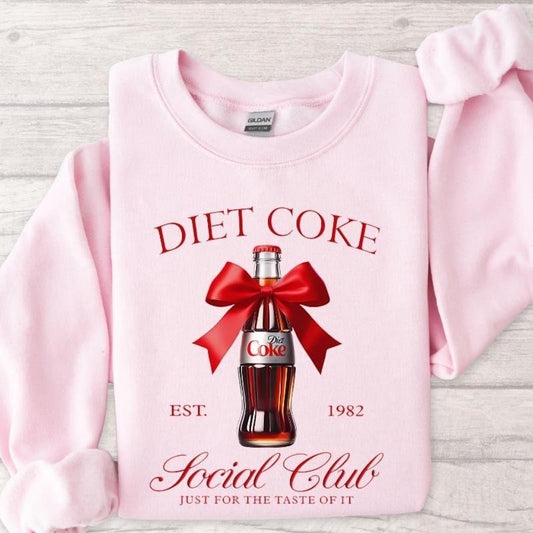Diet Coke Social Club Sweatshirt, Coca Cola Sweatshirt, Diet Coke Drinkers Sweatshirt, Coca Cola Coquette Sweatshirt, Diet Coke Fans Sweater