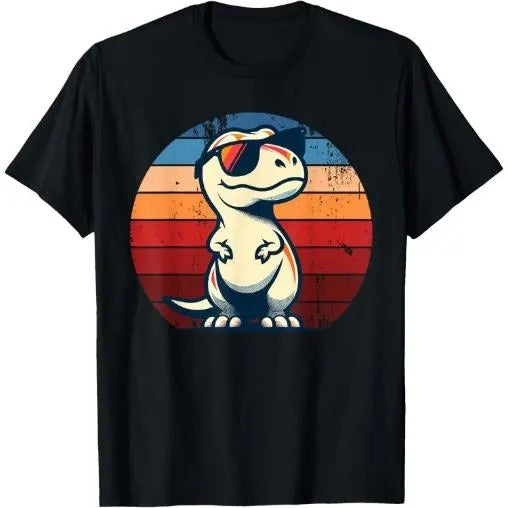 Dinosaur T-Rex Retro Novelty Men Kids Women Funny Dinosaur T-Shirt Made in USA