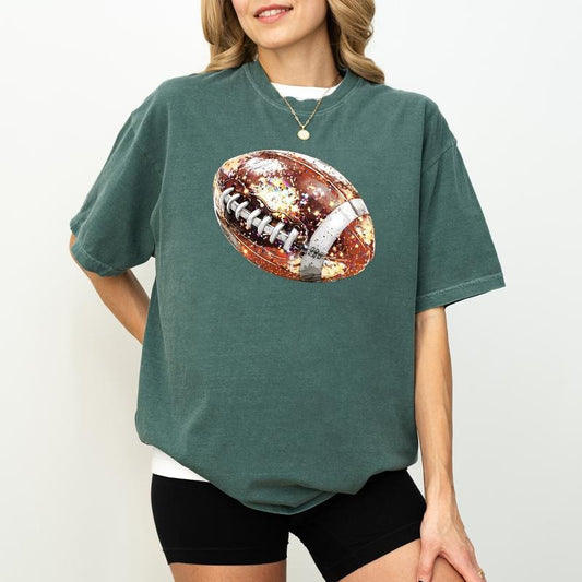 Disco Football Comfort Colors Shirt, Football Season Graphic Tee, Football Lover Unhinged Shirt, Cute T-shirt For Women, Football Mom Shirt, Football Mama Tee, Comfy Fabric Graphic Tee, Women's Top, Womenswear, Cotton Fabric Relaxed Fit Chic Style