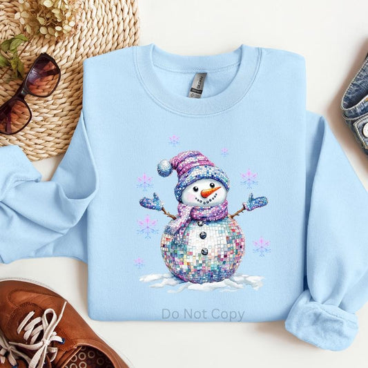 Disco Snowman DTF Transfer ONLY