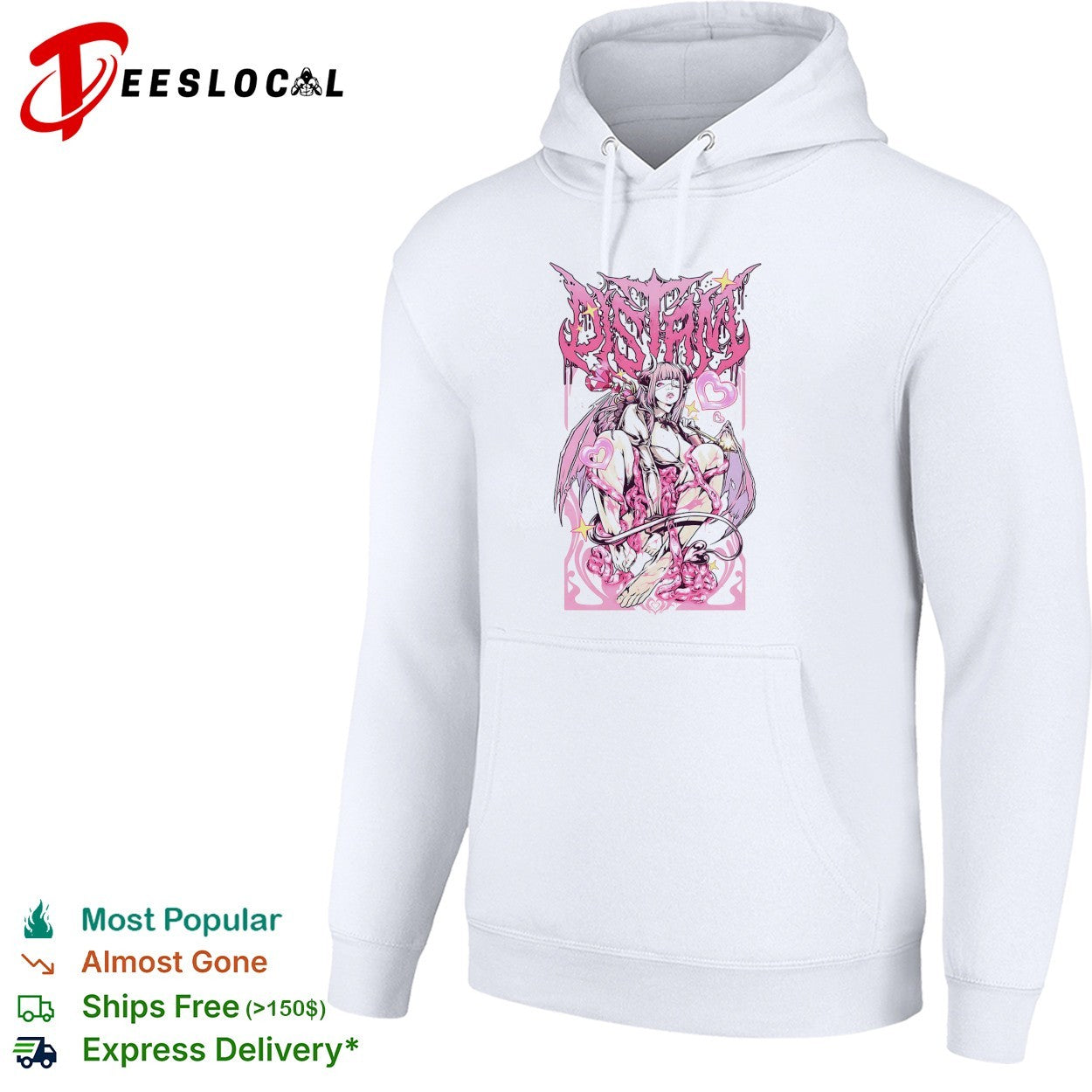 Distant demon girl gothic anime poster shirt