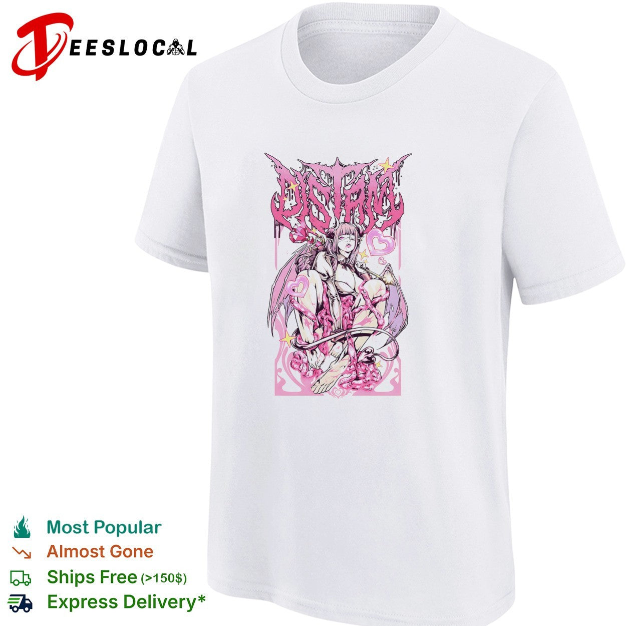 Distant demon girl gothic anime poster shirt