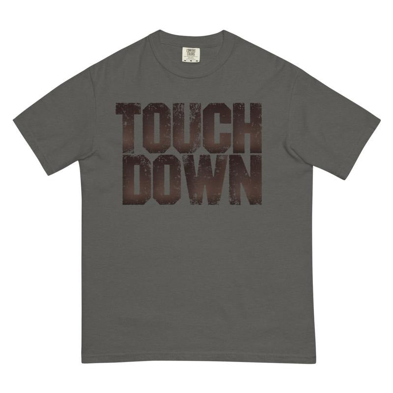 Distressed Touchdown Football shirt, comfort colors oversized look Unisex garment-dyed heavyweight t-shirt