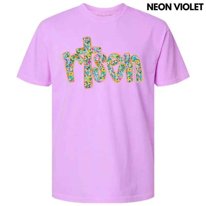Ditzy Floral Risen Comfort Colors T-Shirt 'NLB'