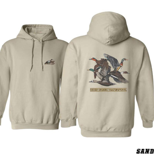 Dixie Creek Waterfowl Hoodie Sport Grey Graphic Hoodie Perfect for Outdoor Enthusiasts Cozy and Stylish Ideal for Nature Lovers Makes a Great Gift for Birdwatching Fans Menswear Sweaters