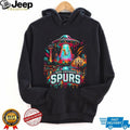 San Antonio Spurs Alien UFO Art Neon Texas Skyline NBA Finals Champions shirt