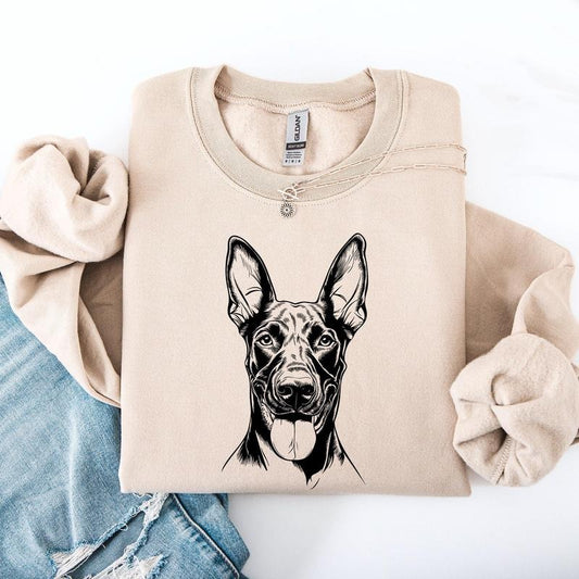 Doberman, Pet, Dog Breed Sweatshirt, Crew Neck, Women's, Crewneck T-Shirts, Hoodie | WearSparks.com