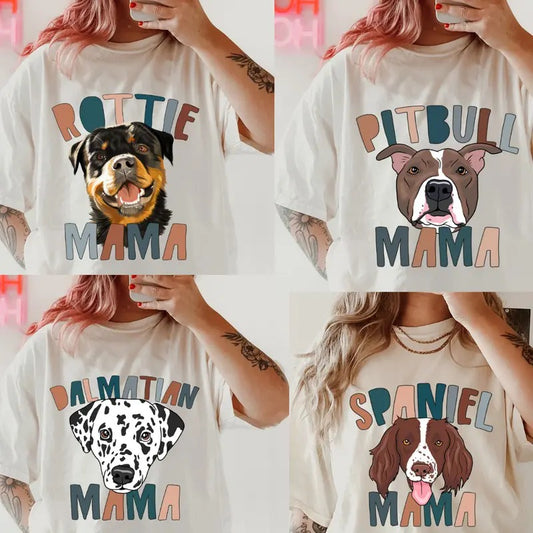 Dog Mama Shirt with Multiple Dog Breeds ~ Unisex Apparel Relaxed Fit Printed In The USA Clothing Womenswear Casual Comfort Cotton Top Athletic Boho Chic