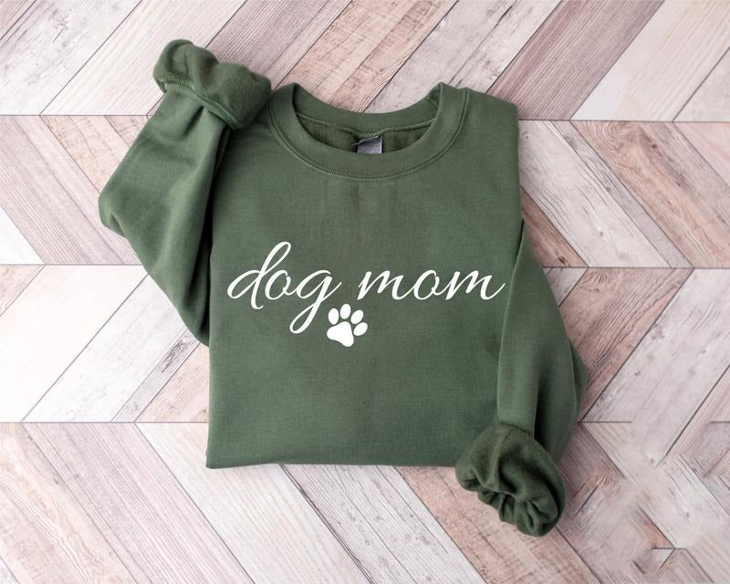 Dog Mom Sweatshirt, Dog Sweatshirt, Dog Mom Gift, Dog Paw Sweatshirt, Dog Mom, Dog Mom Sweater, Dog Mom Sweatshirt For...