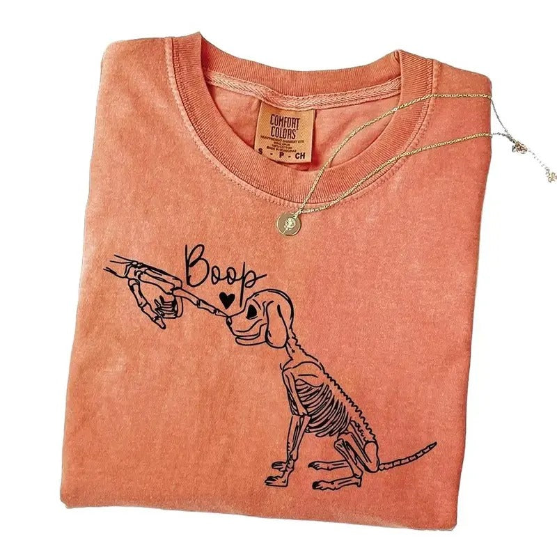 Dog Skeleton Tshirt, Funny Dog Shirt, Dog Lover Gifts, Dog Mom Sweatshirt, Skeleton Tee, 2024 Happy Halloween