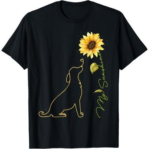 Dog Sunflower, Cute Dog Tees Sunshine Dog Lover | Dog Owner T-Shirt Made in USA Hoodie, Sweatshirt | WearSparks.com