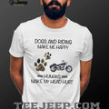 Dogs and Motorcycle Riding Make Me Happy Funny Biker T Shirt