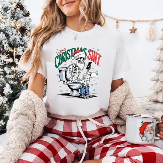 Doing Christmas Sh*t  Trendy Sweatshirt  , Funny Christmas Sweatshirt, Friends Gifts for Women Holiday