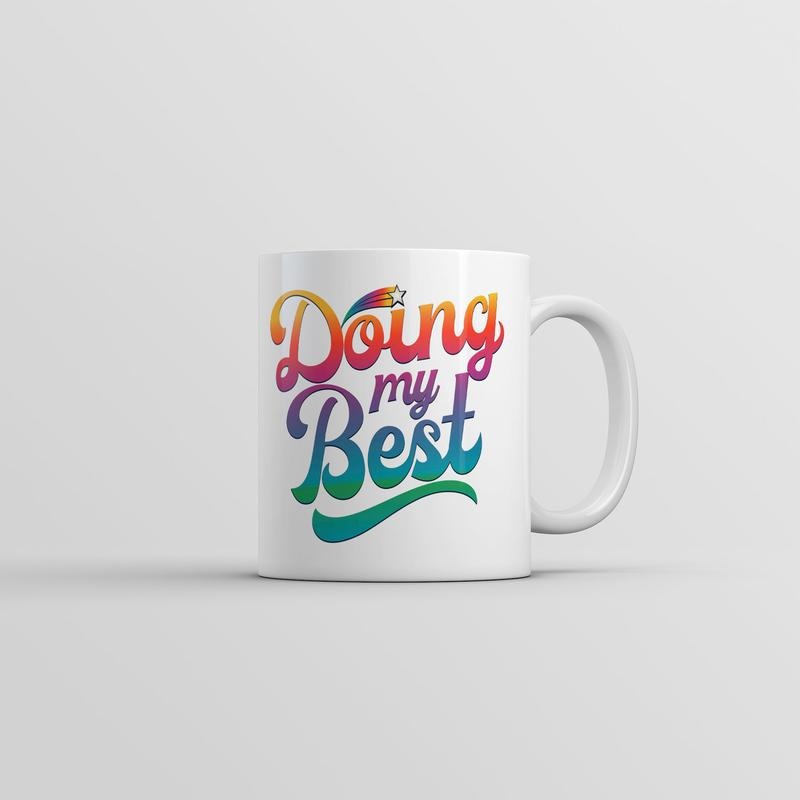 Doing My Best Mug Funny Sarcastic Graphic Novelty Coffee Cup-11oz Funny Coffee Mugs Ceramic Printed Drinkware Cup