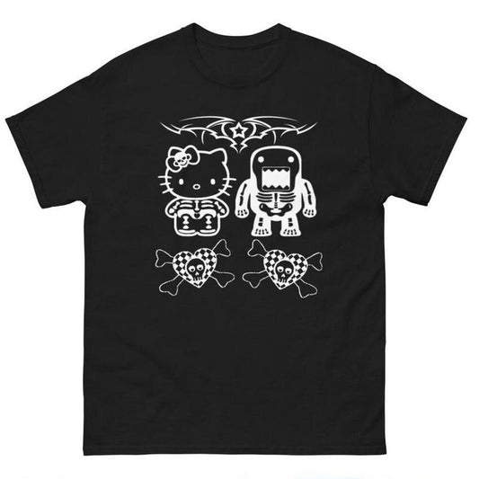 Domo Valentines Day T-Shirt Emo Scene Grunge Y2K Affliction Shirt