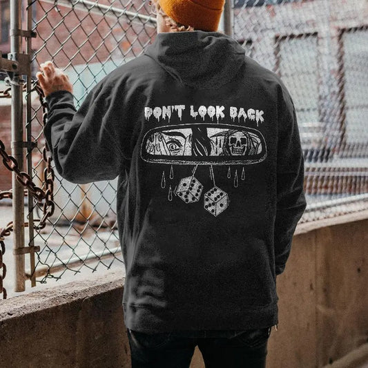 Don't Look Back Men's Hoodie, Sweatshirt -  2 Sided Hoodie, Naughty Clothes Men,Comfort Errands, Classic Cotton Fabric Menswear, Women's Clothing, Sweatshirt Color, Unisex Hoodie, Merch gift , Trendy Hoodie, Sweatshirt Oversized Pocket Sport Sweaters