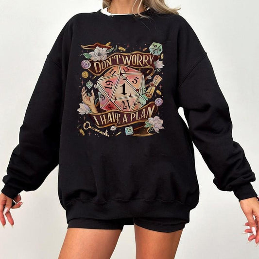 Don't Worry I Have a Plan Shirt, NAT 1, Funny Gift for Him and Her, Gifts for Gamer, Playing Game Shirt, Funny Dungeons D20 Tshirt, Funny Gamer Shirt, Dungeons and Dragons 1974 shirt, DnD shirt, Dungeon Master shirt, DnD gift shirt