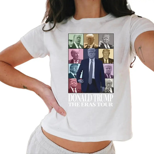 Donald Trump Eras Tour Baby Tee, Donald Trump 2024 Baby Tee, Election Baby Tees For Trump Supporter Casual Comfort