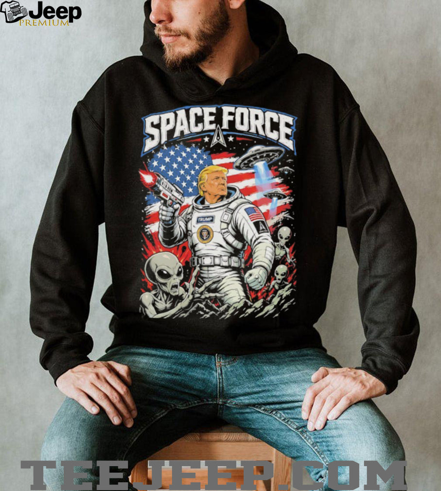 Donald Trump Space Force Alien Invasion Patriotic American Flag Vintage Men Fans T Shirt