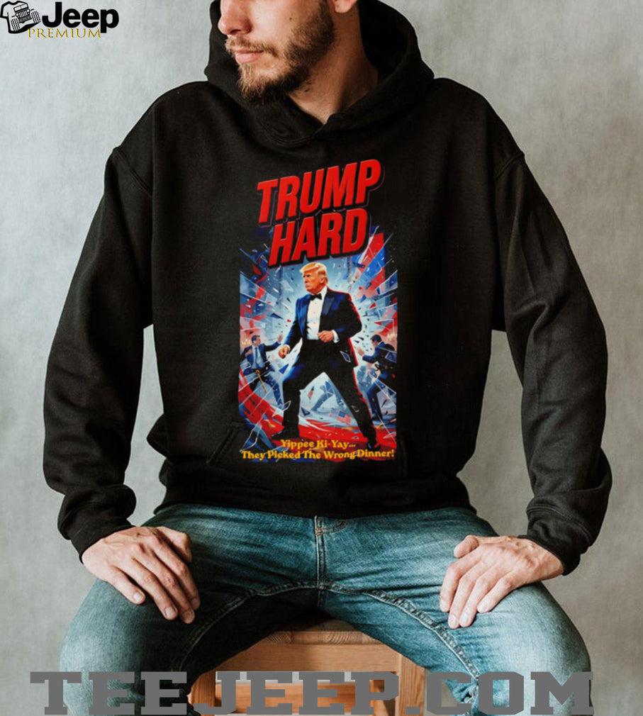Donald Trump Trump Hard Movie Poster Parody Yippee Ki Yay Action Style Retro Men T Shirt