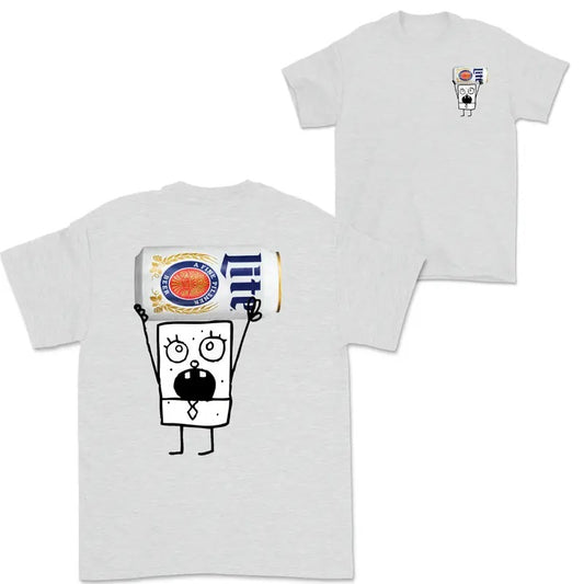Doodlebob Miler Lite Essential 2 Sided T-Shirt, Funny Drinking T-Shirt, Miler Lite T-Shirt For Men And Women