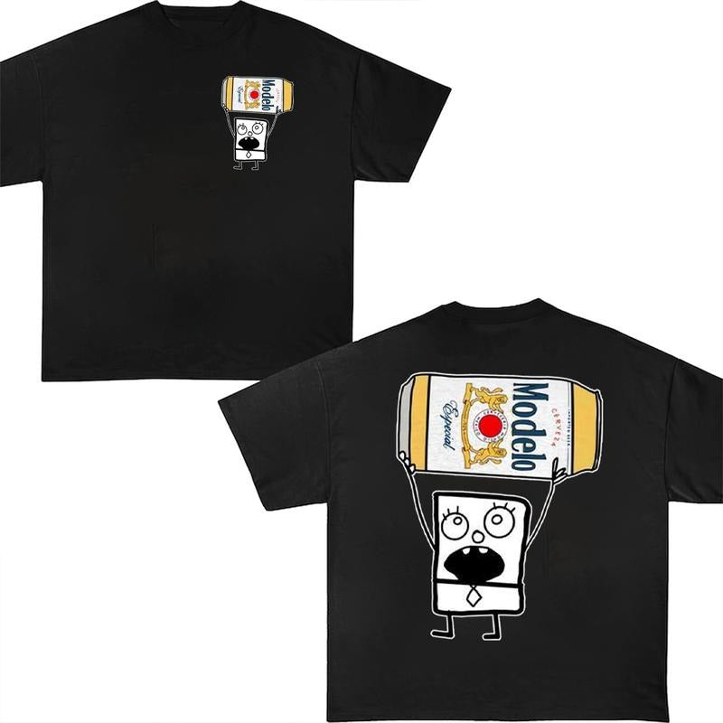 Doodlebob Modelloo Beer T- Shirt, Funny Drinking T-Shirt for Men & Women