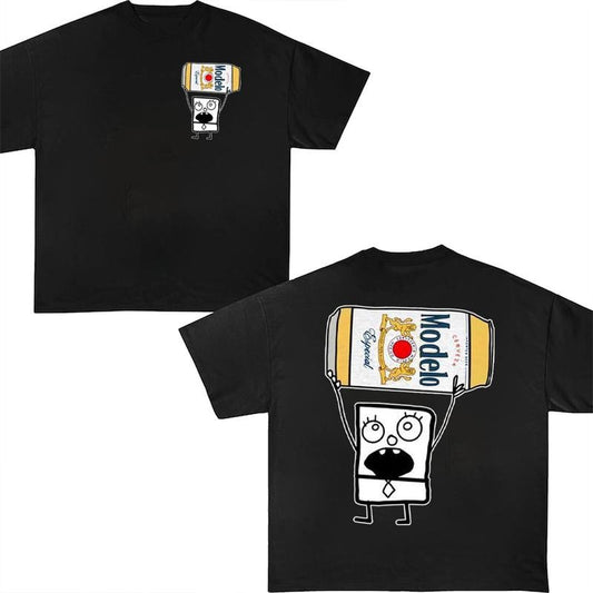 Doodlebob Modelloo Beer T- Shirt, Funny Drinking T-Shirt for Men & Women