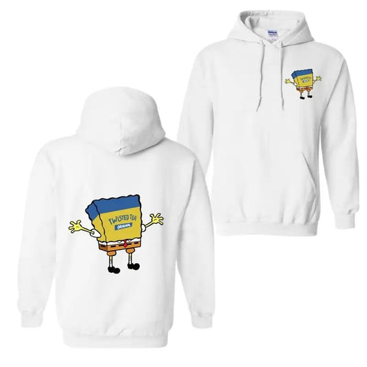 Doodlebob Twisted Tea Unisex T-shirt, Hoodie Funny 2 Sided Shirt, Cotton Tee, Full Sizes, Full Color, For Men, For Women