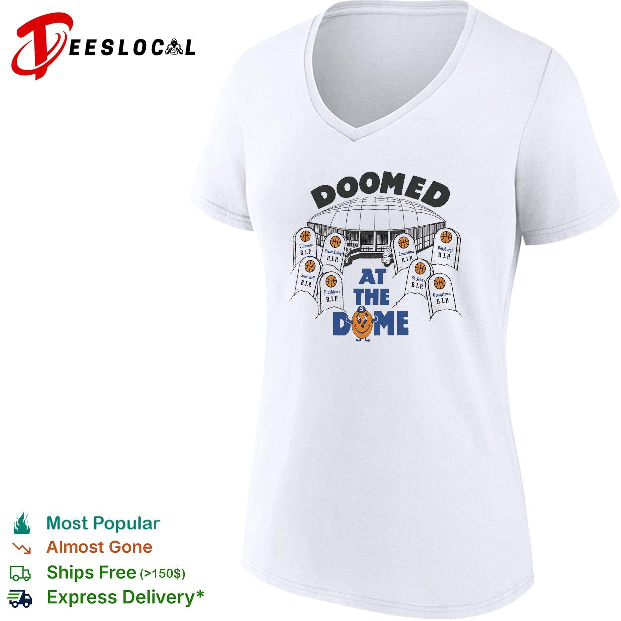 Doomed at the dome basketball arena with tombstones shirt